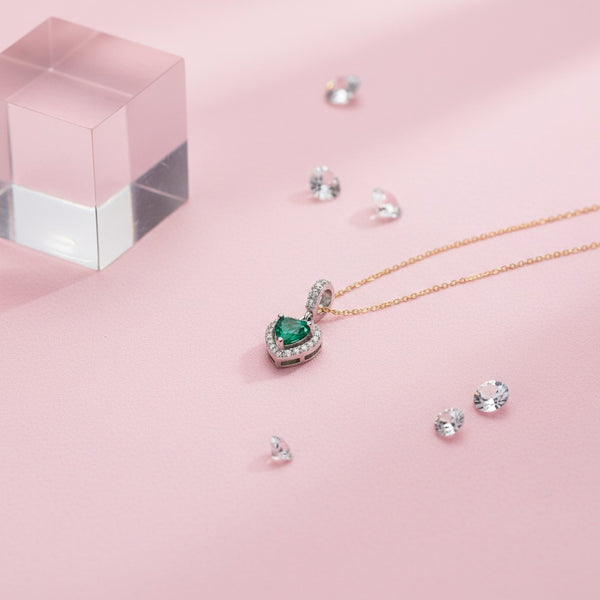 Green Bliss Heart Pendant