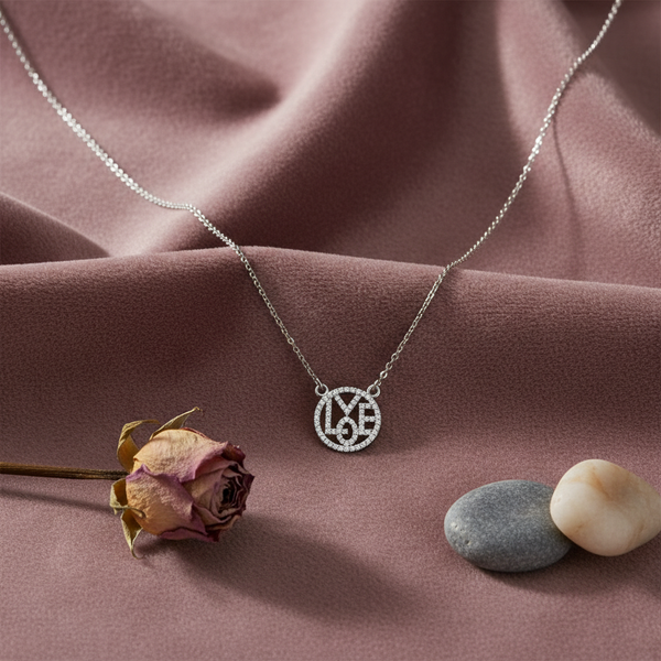 Eternal Love Pavé Circle Necklace