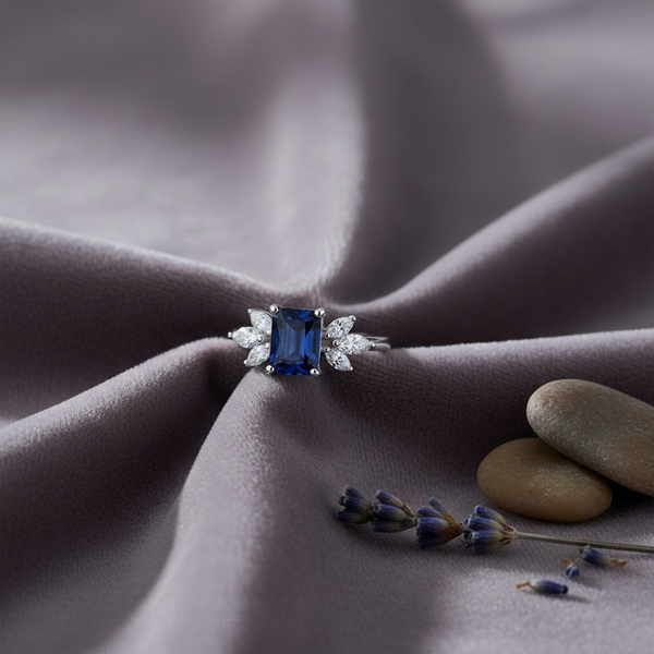 Midnight Bloom Cluster Ring