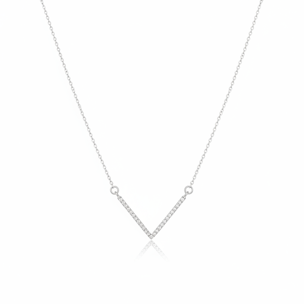 Celestial V Pavé Chevron Necklace