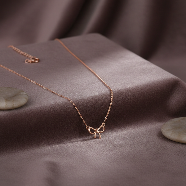 Petite Ribbon Bow Necklace