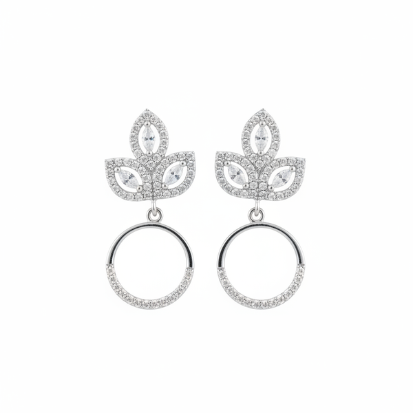 Lotus Halo Drops Studs
