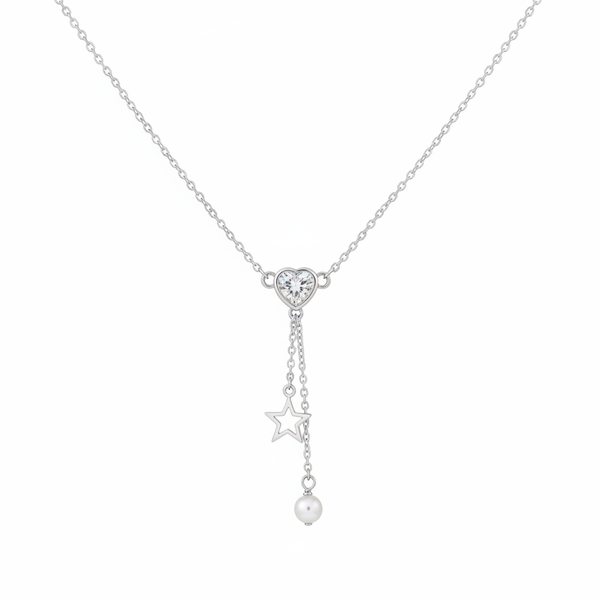 Celestial Heart Drop Necklace