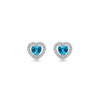 Azure Heart Halo Studs