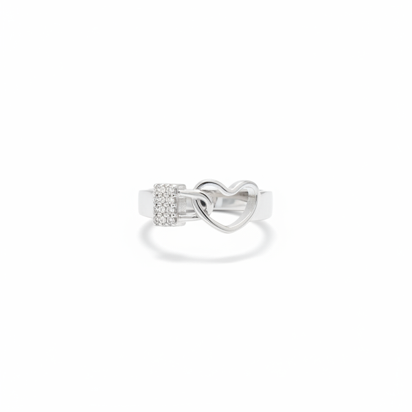 Locked in Love Heart Ring
