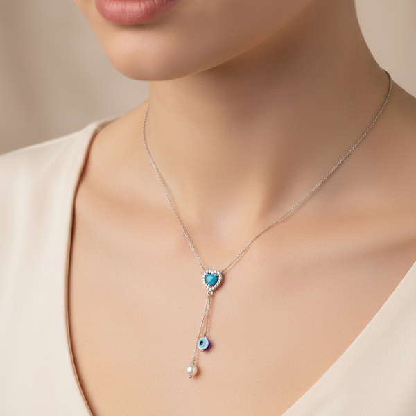 Evil Eye Pearl Cascade Chain