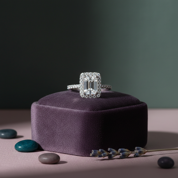 The Everlasting Emerald Halo Ring