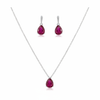 Crimson Teardrop Pendant Set
