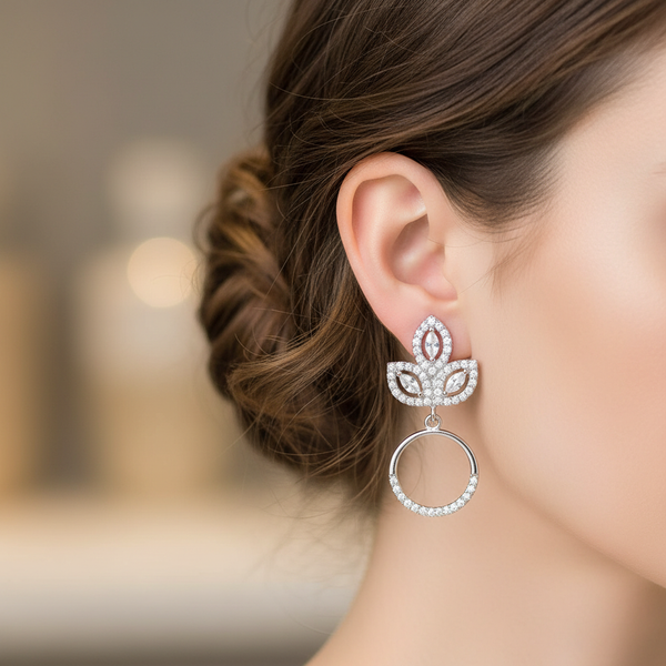 Lotus Halo Drops Studs