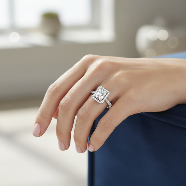 Radiant Empress Halo Ring